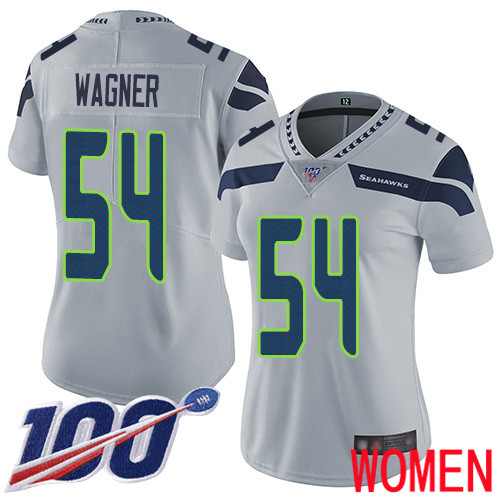 Seattle Seahawks Limited Grey Women Bobby Wagner Alternate Jersey NFL Football #54 100th Season Vapor Untouchable